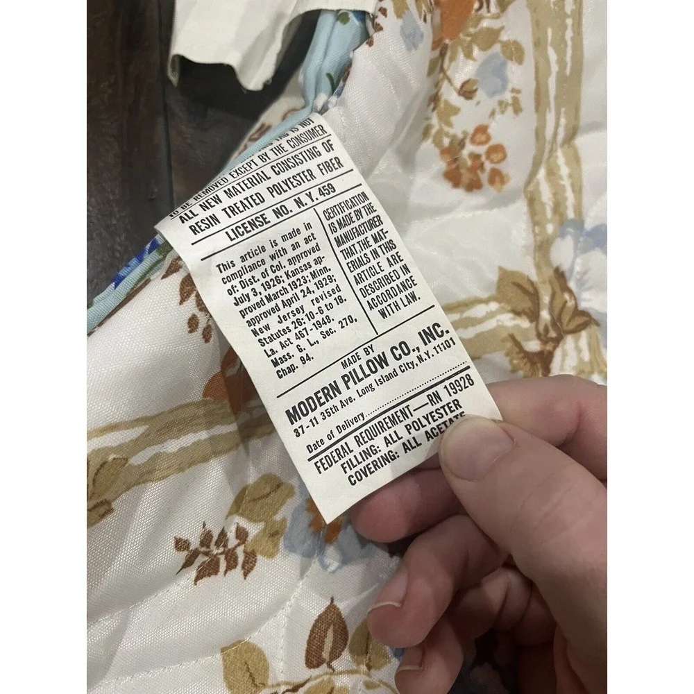 Vtg Quilted Pillow Shams Floral 4 Garden‎ Cottagecore 50s 60s Zippers JoMar